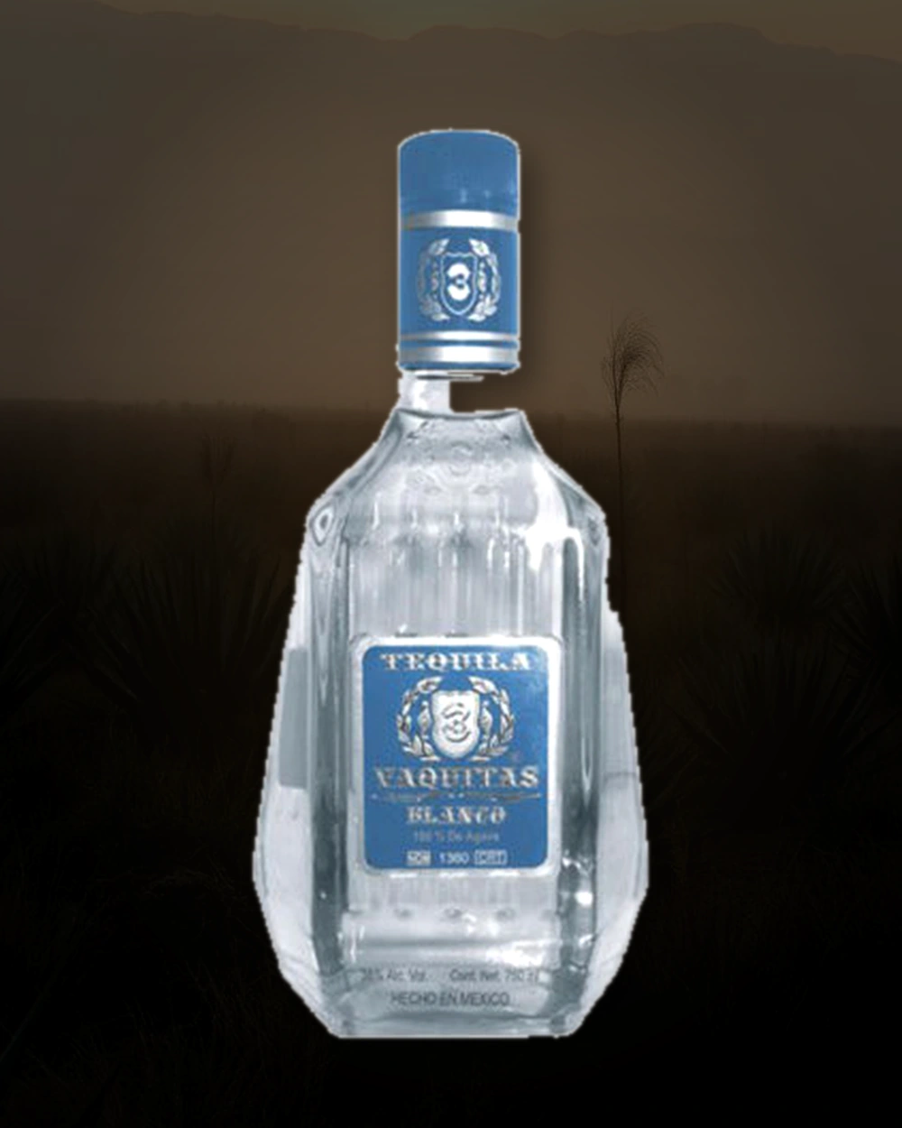 3 Vaquitas Tequila Blanco bottle