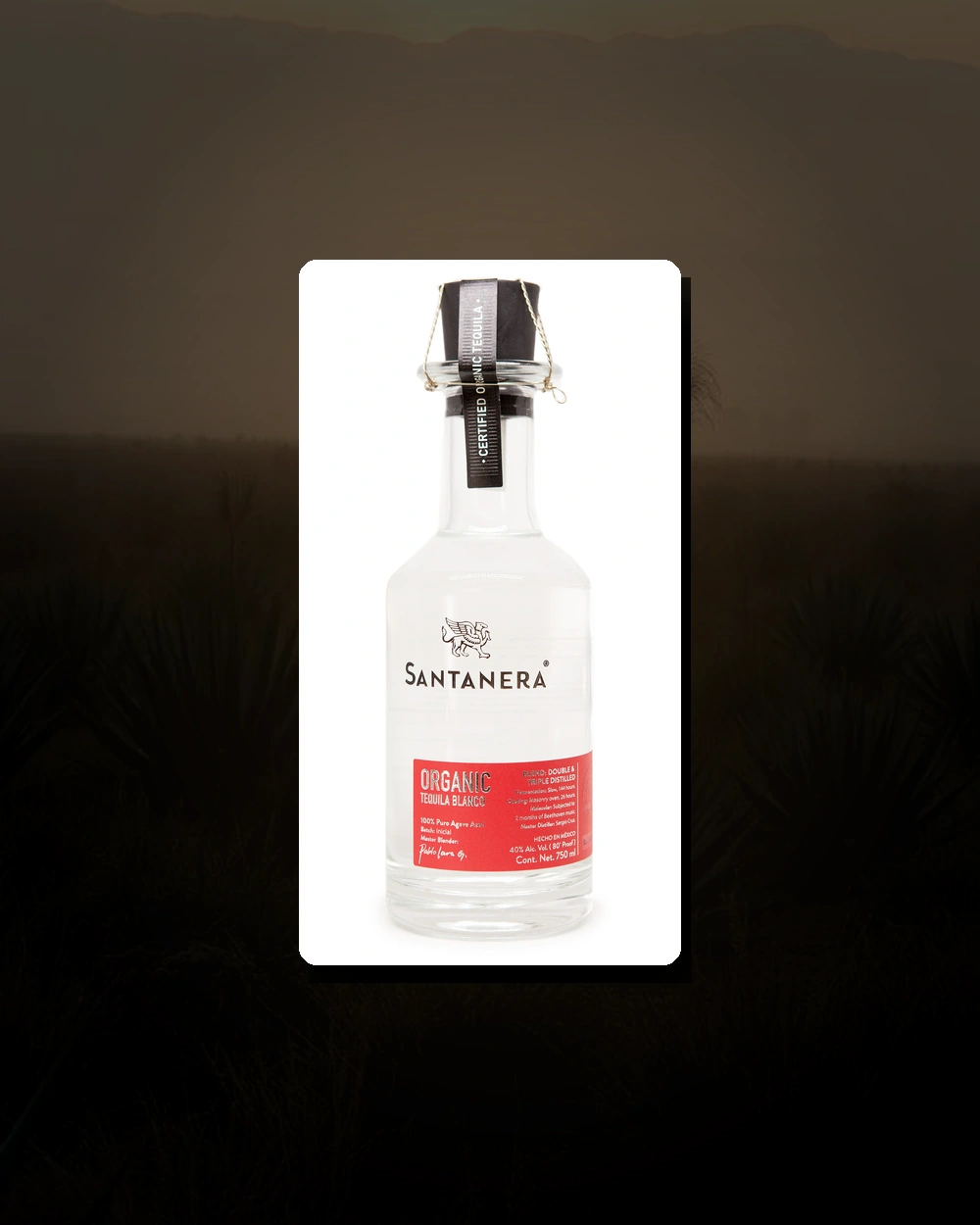 Santanera Organic Tequila Blanco bottle