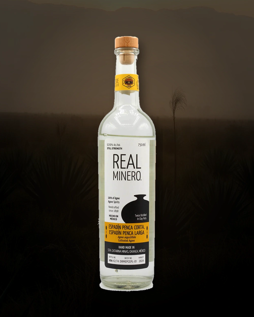 Real Minero Espadin Penca Corta, Espadin Penca Larga bottle