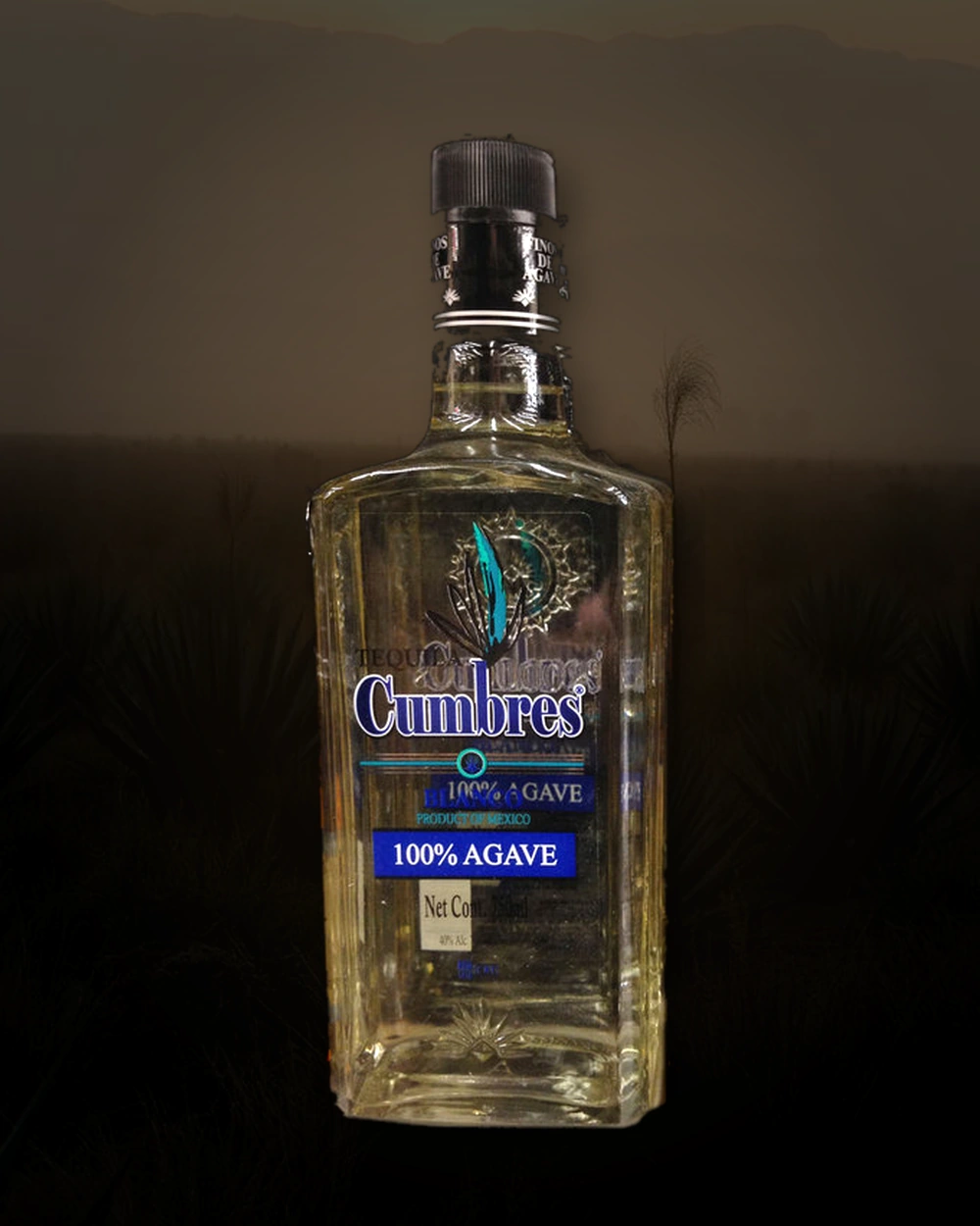 Tequila Cumbres Blanco bottle