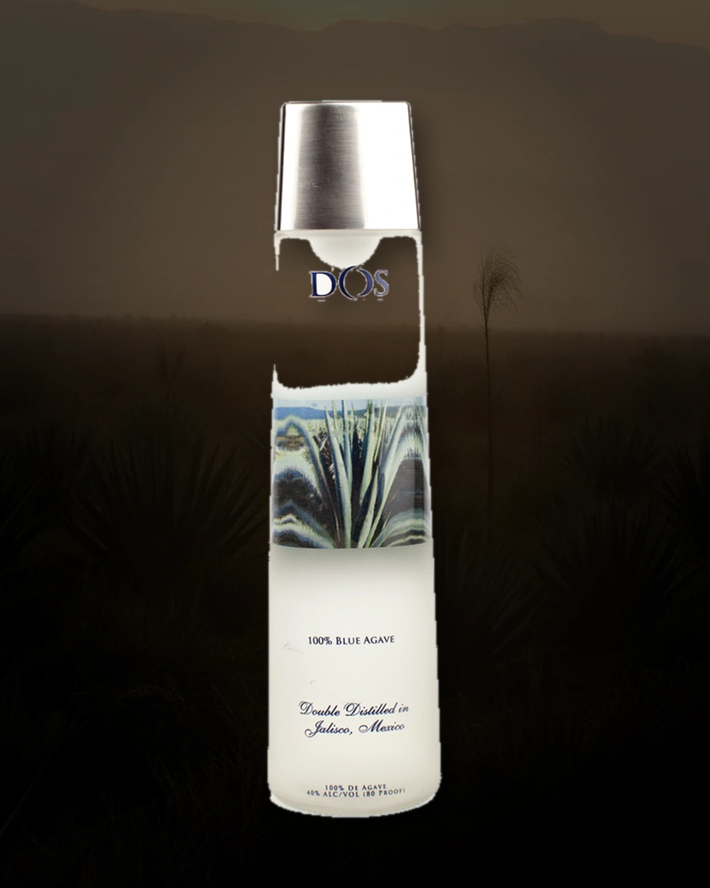 Dos Lunas Silver bottle