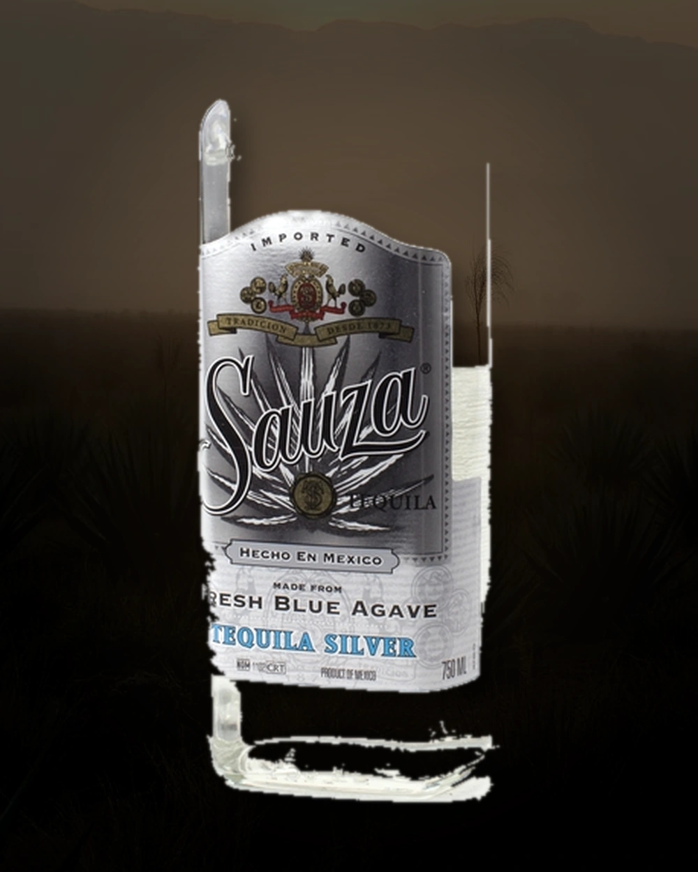 Sauza Silver bottle