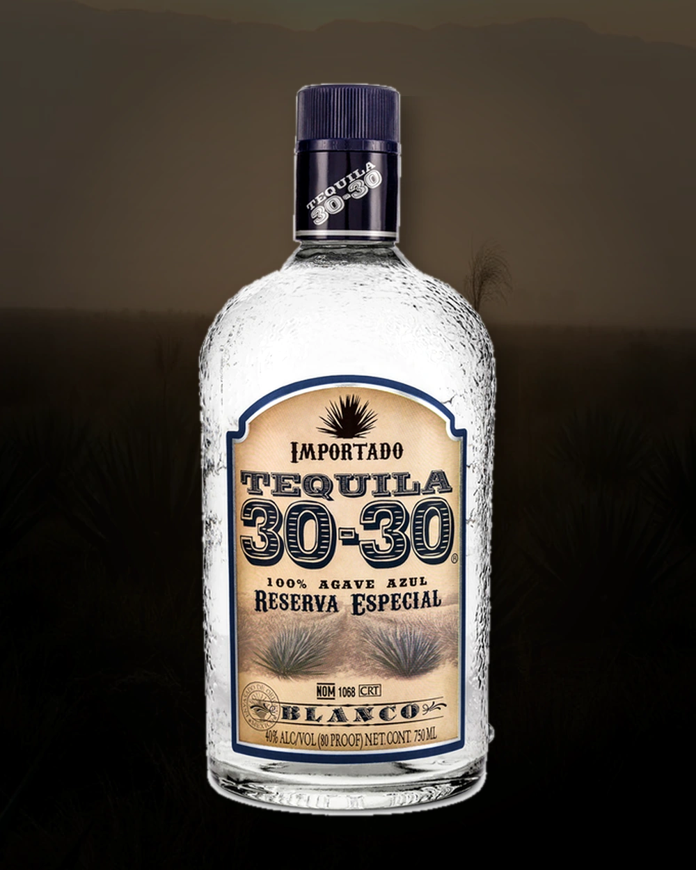 Tequila 30-30 Blanco bottle