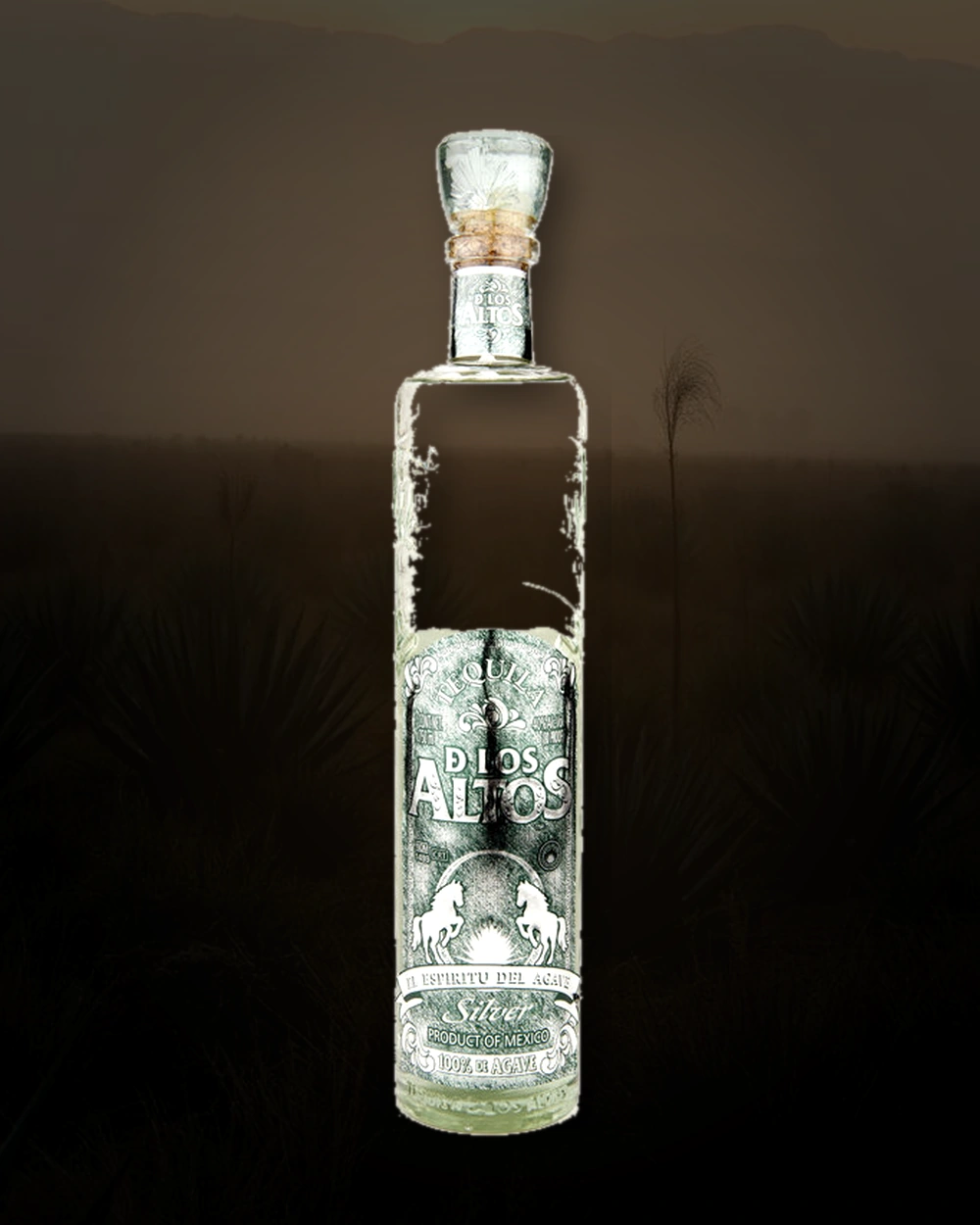 De Los Altos Silver bottle