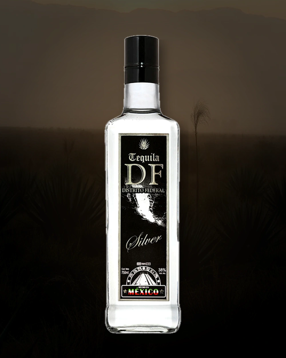 Tequila DF Silver bottle