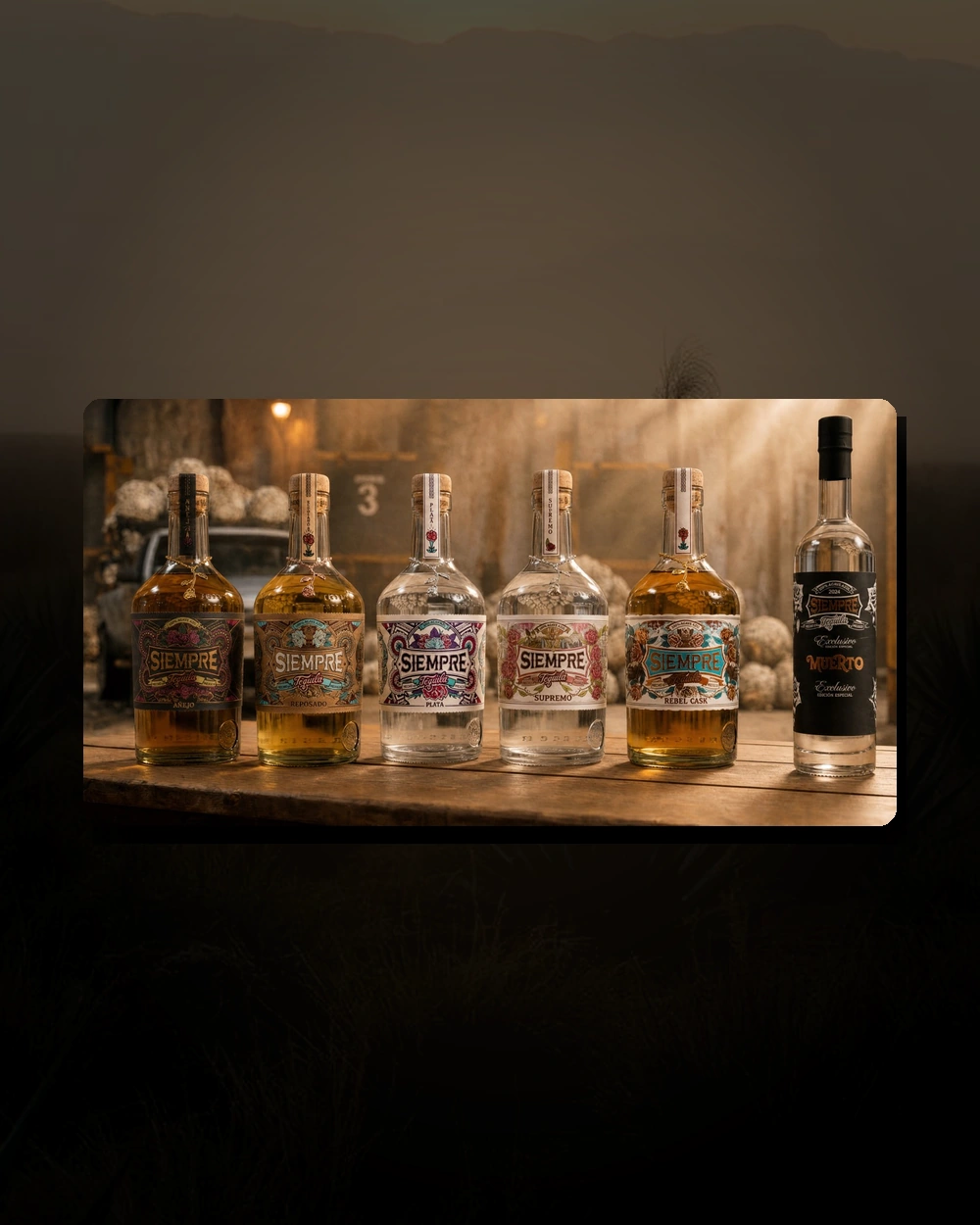 Siempre Tequila Añejo bottle