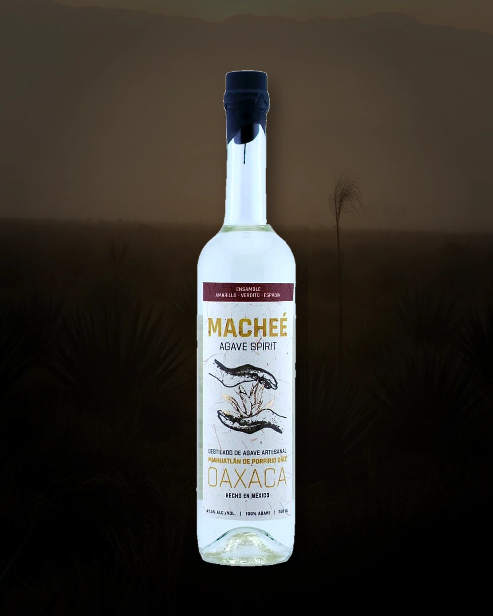 Macheé Amarillo, Verdito, Espadin bottle
