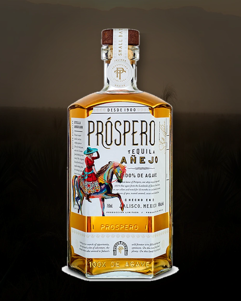 Prospero Tequila Añejo bottle