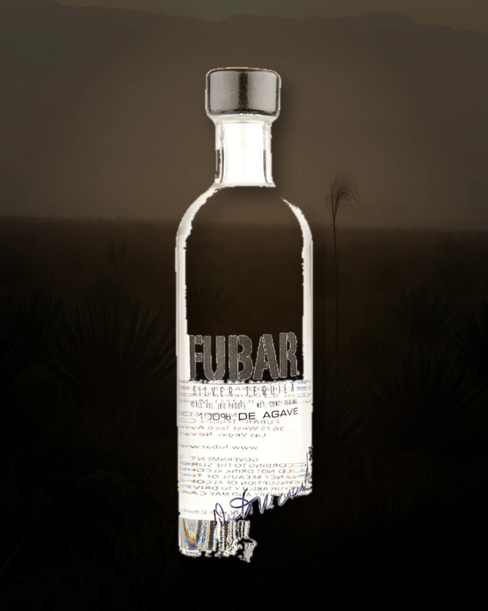 FUBAR Silver Tequila bottle