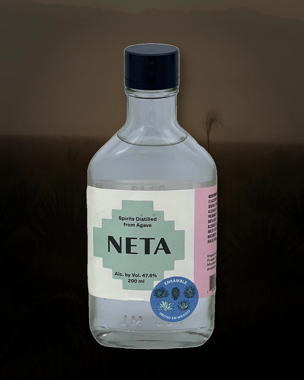 NETA Tepextate, Cucharillo, Madrecuixe, Espadín, Bicuixe, and Tobalá bottle