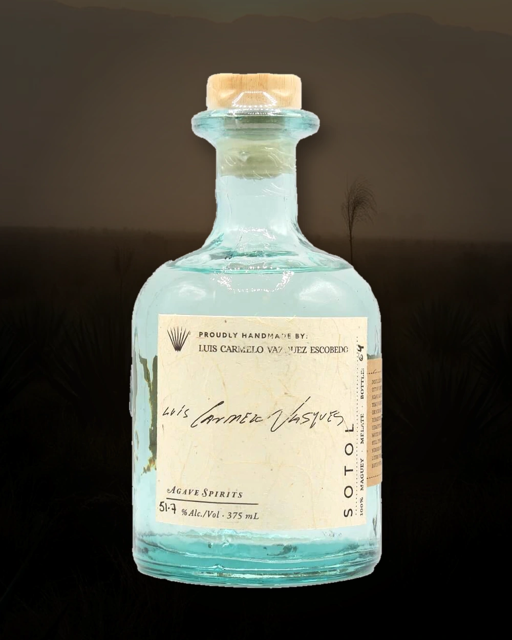 Maguey Melate Sotol – Luis Carmelo Vazquez Escobedo bottle