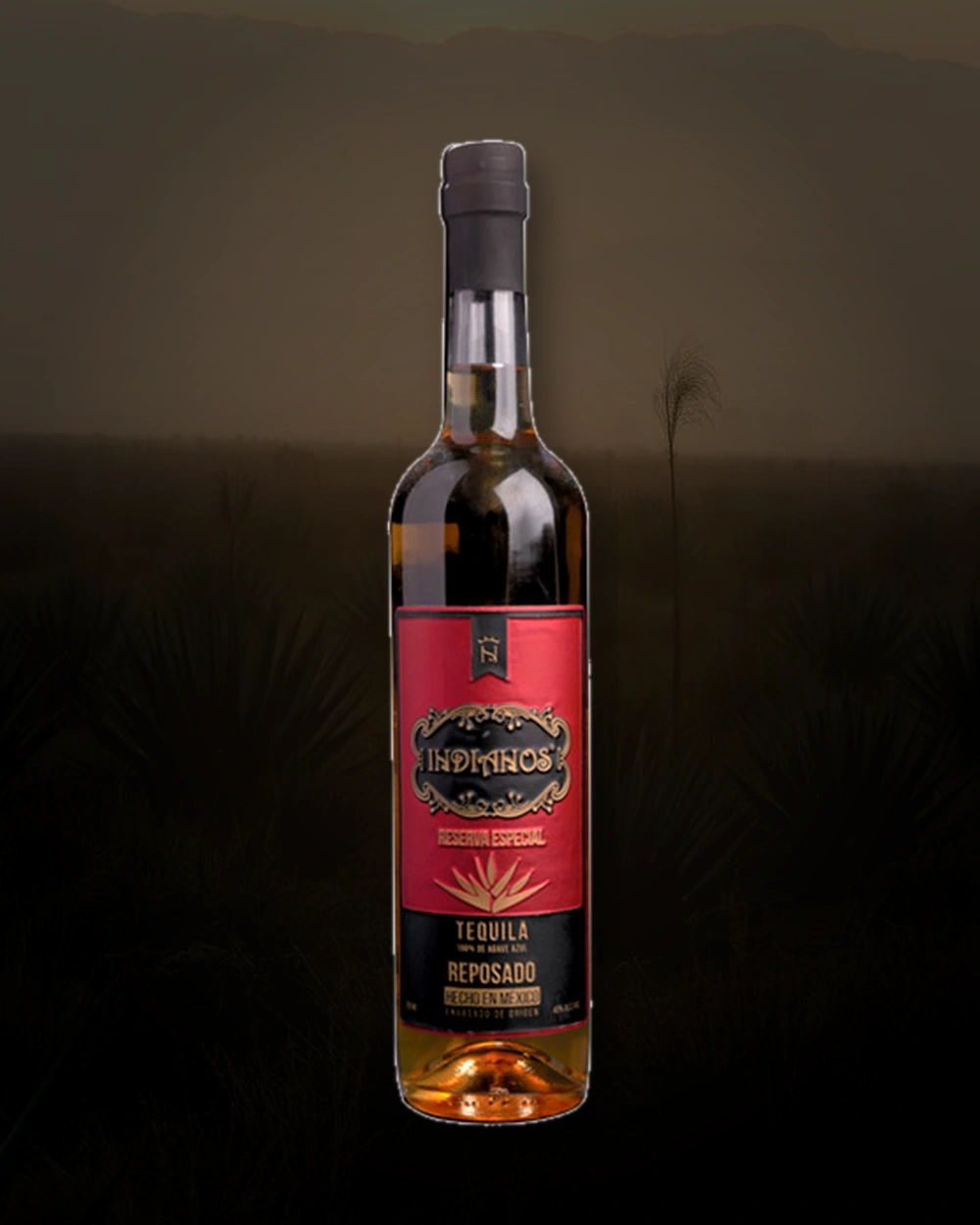 Tequila Indianos Reposado bottle