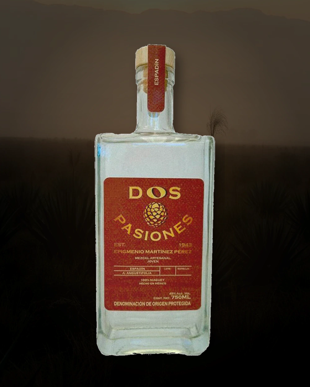 Dos Pasiones Espadin bottle