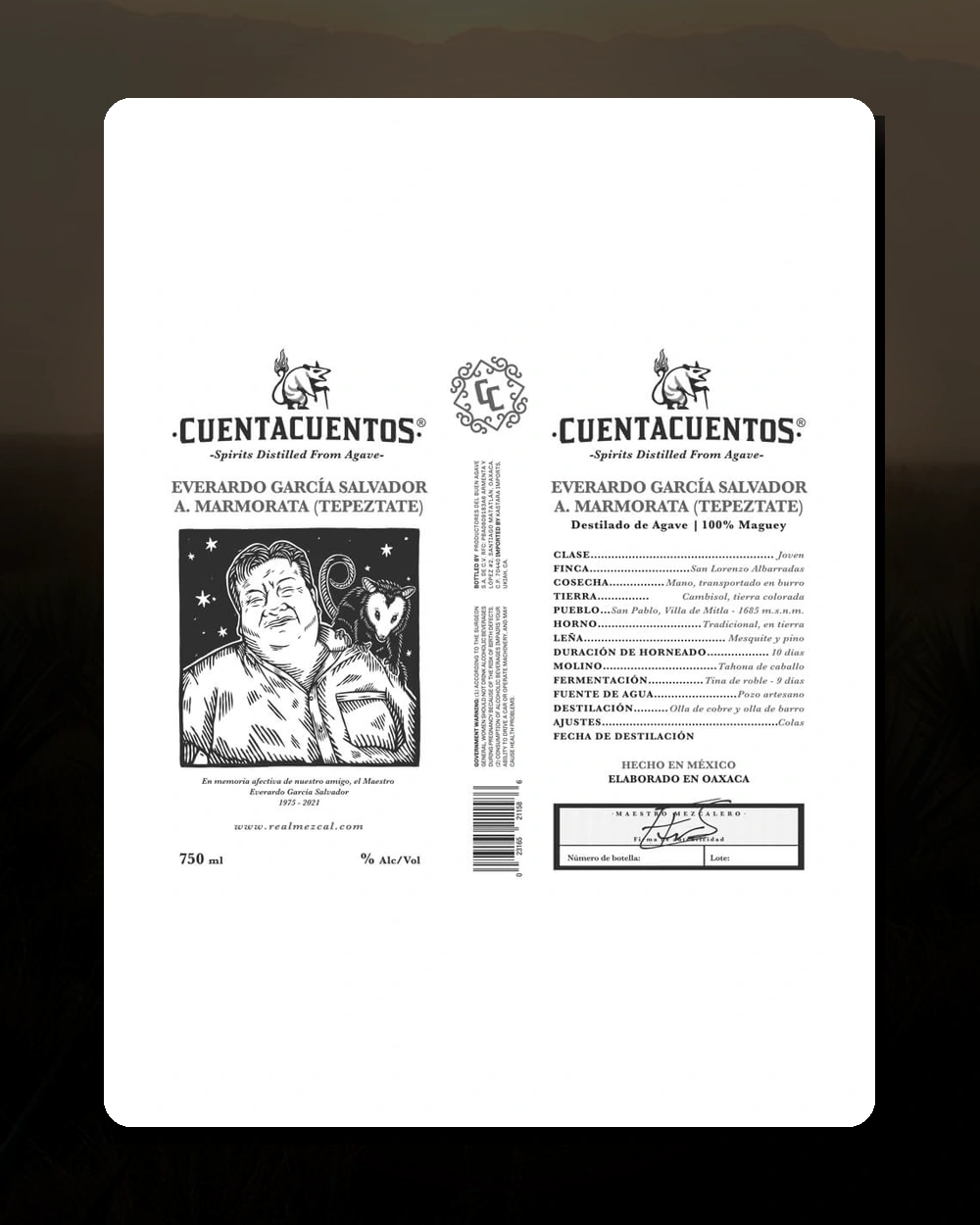 Cuentacuentos Tepeztate – Everardo Garcia Salvador bottle