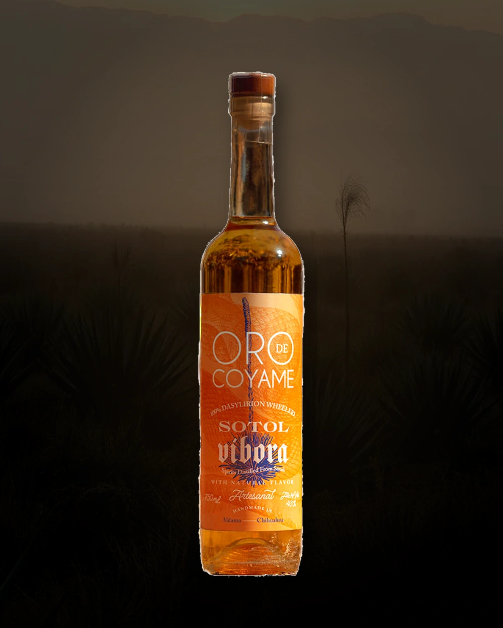 Oro de Coyame Sotol Vibora bottle