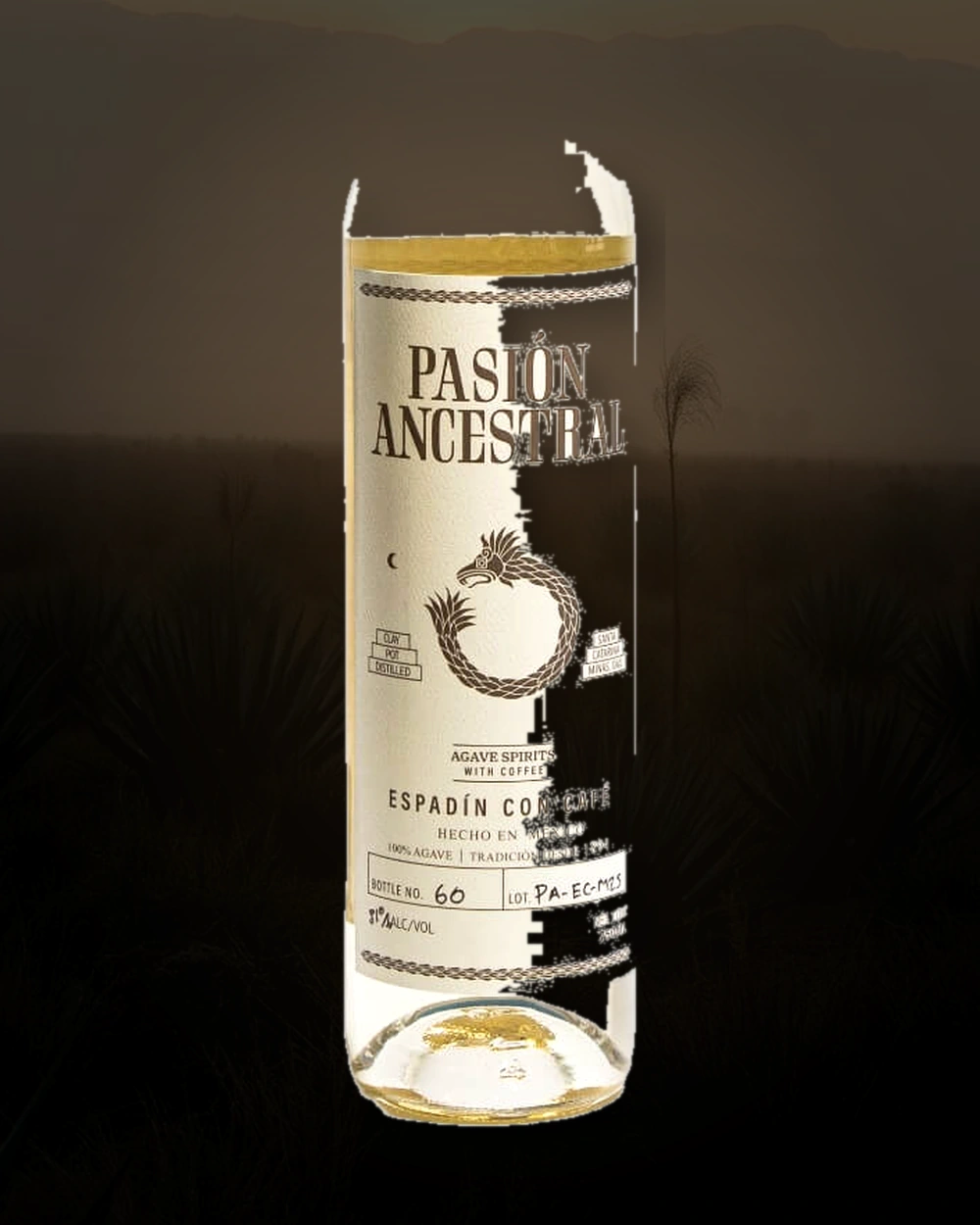 Pasión Ancestral Espadin con Café bottle
