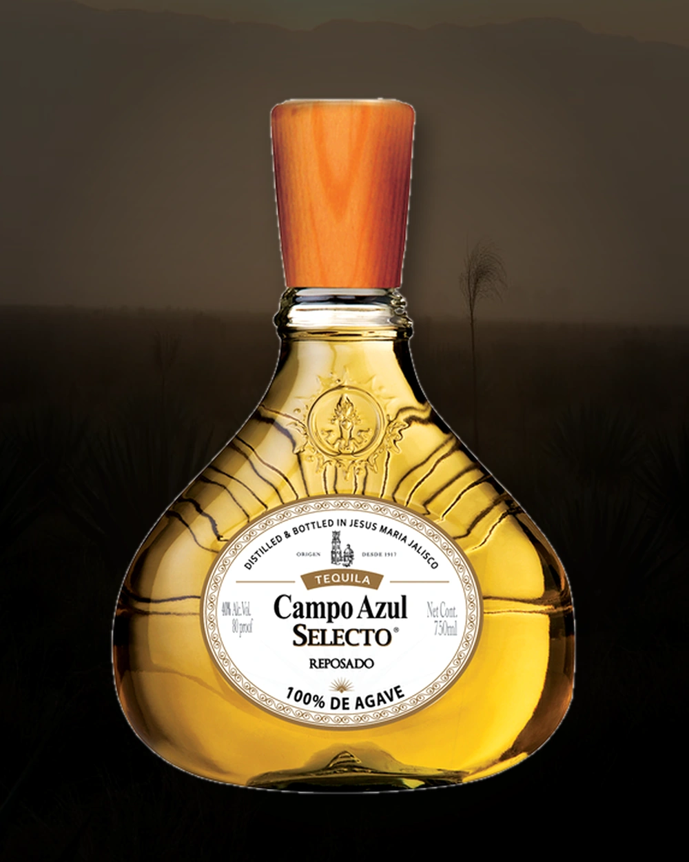 Campo Azul Selecto Reposado bottle