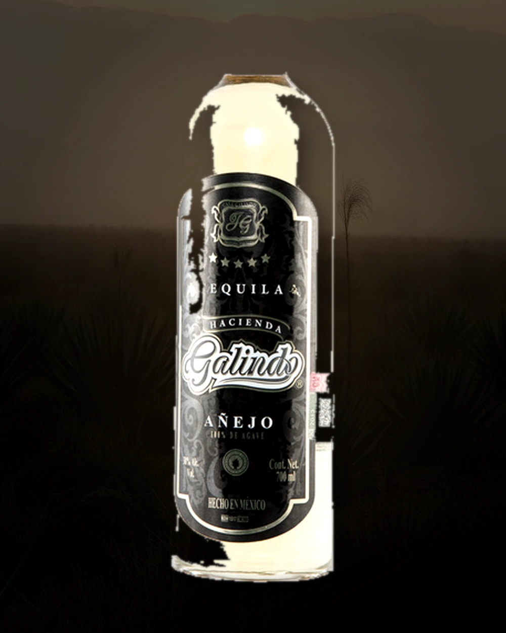 Hacienda Galindo Añejo bottle