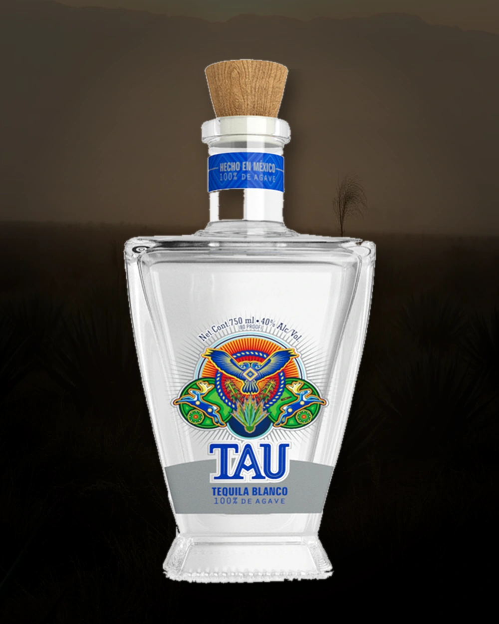 Tau Tequila Blanco bottle
