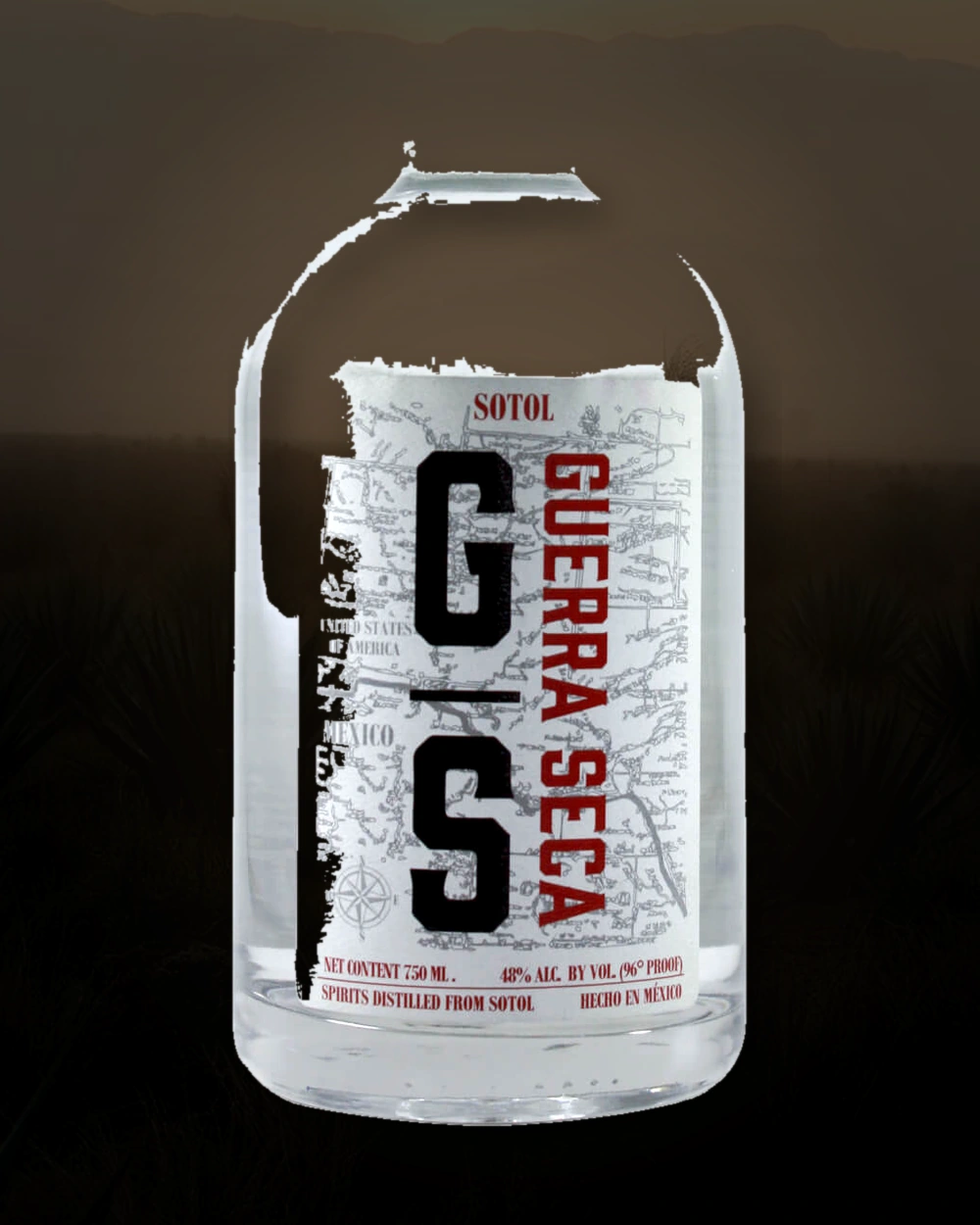 Guerra Seca Sotol bottle
