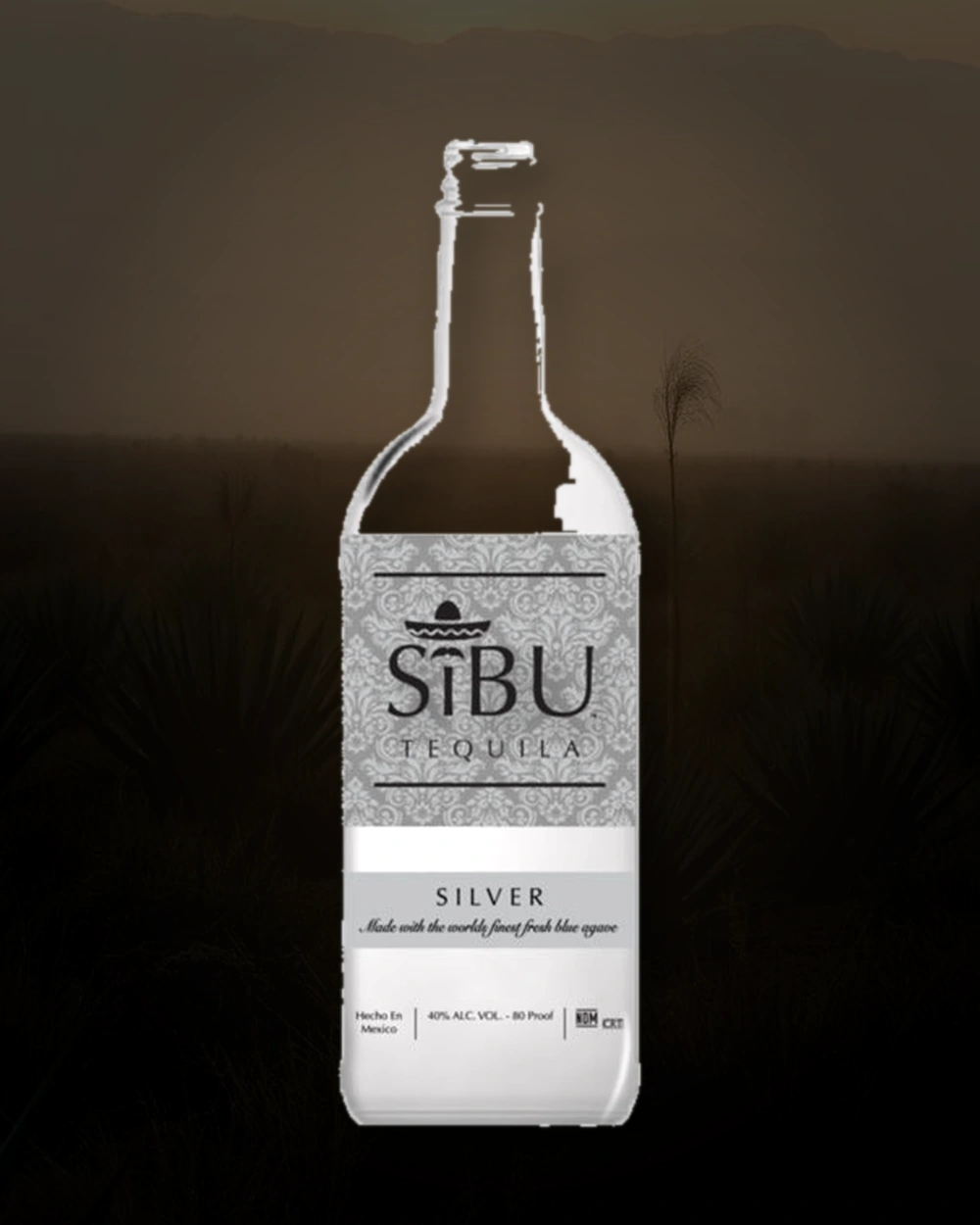SiBU Tequila Silver bottle
