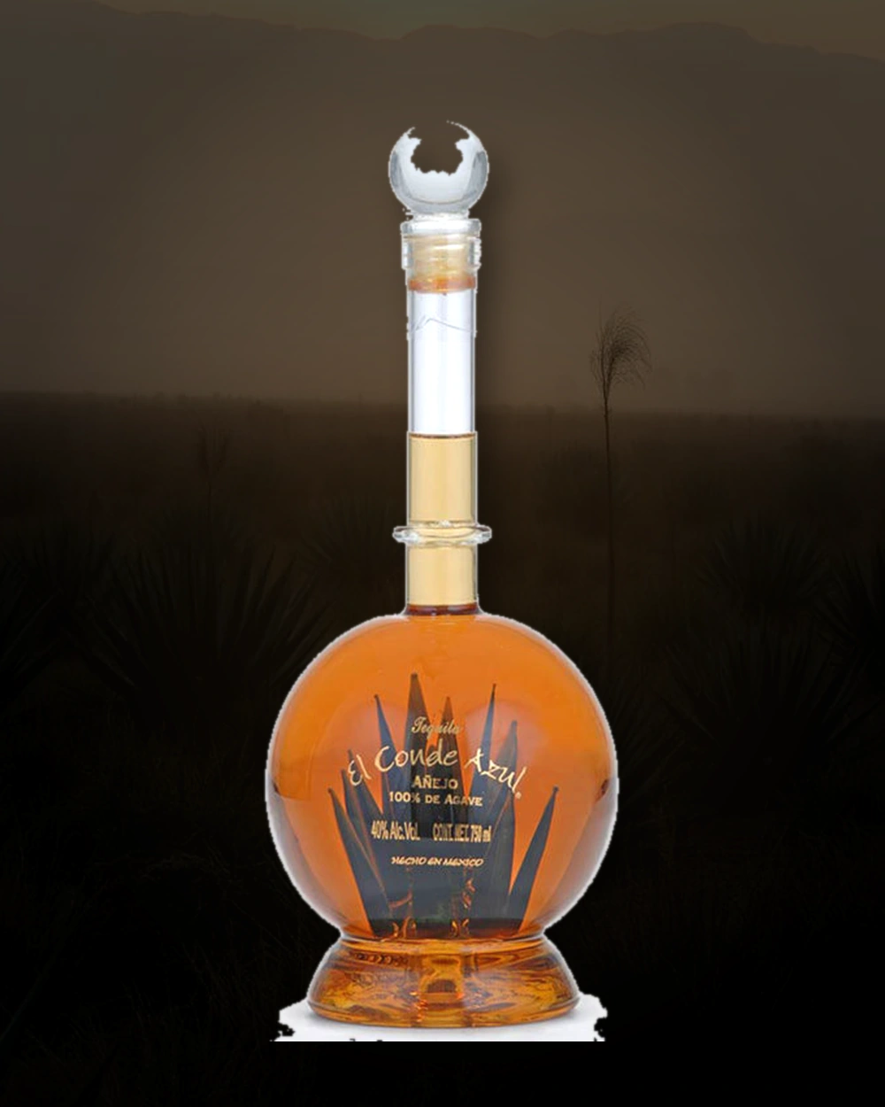 El Conde Azul Añejo bottle