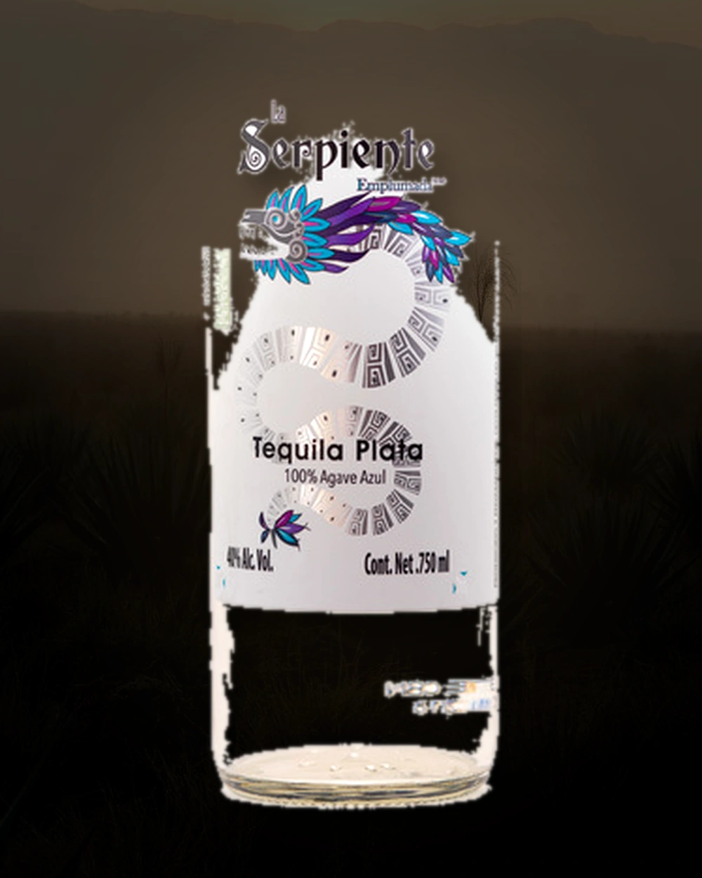 La Serpiente Emplumada Plata bottle