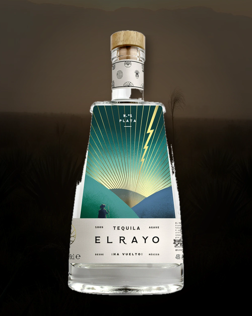 El Rayo Tequila Plata bottle