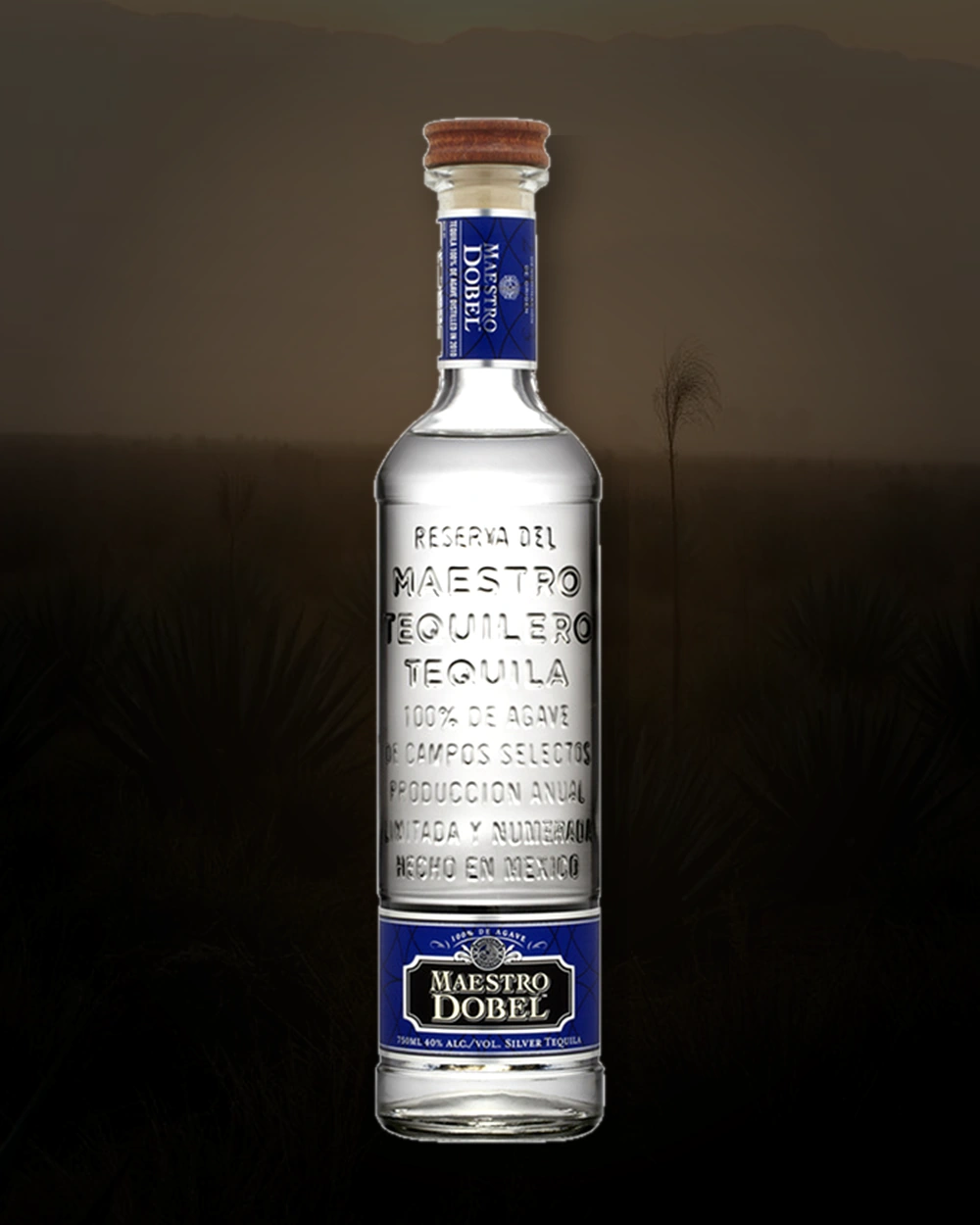 Maestro Dobel Silver bottle