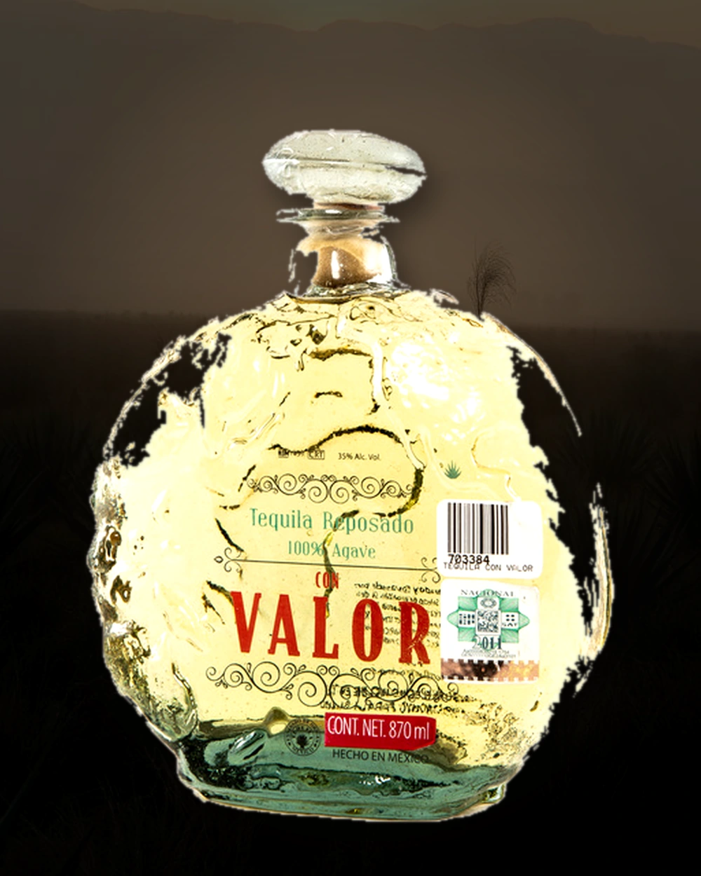 Con Valor Tequila Reposado bottle