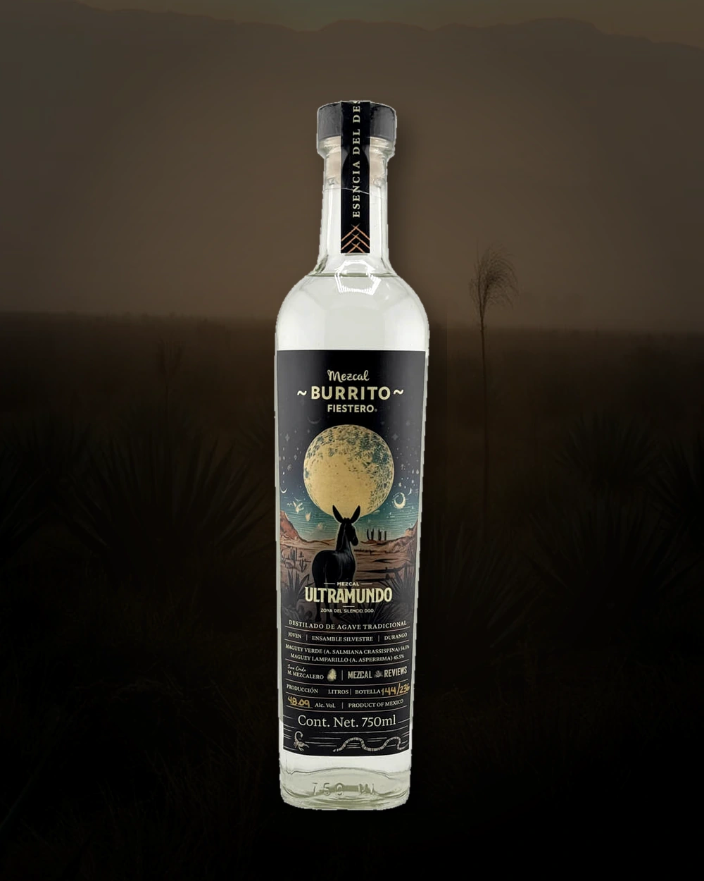 Mezcal Reviews Burrito Fiestero + Ultramundo Batch Pick bottle
