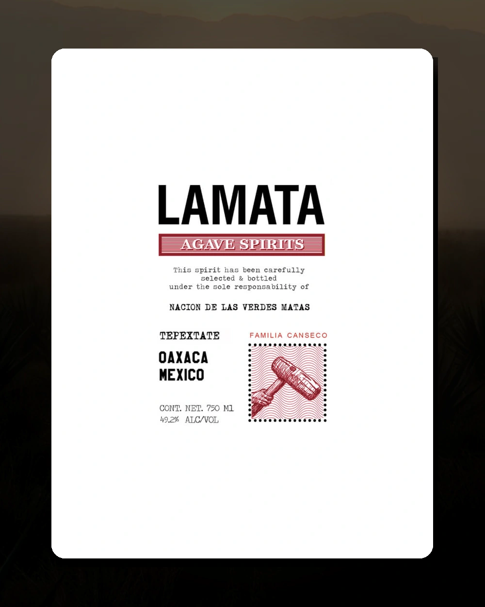 Lamata Tepextate – Pascual Canseco bottle