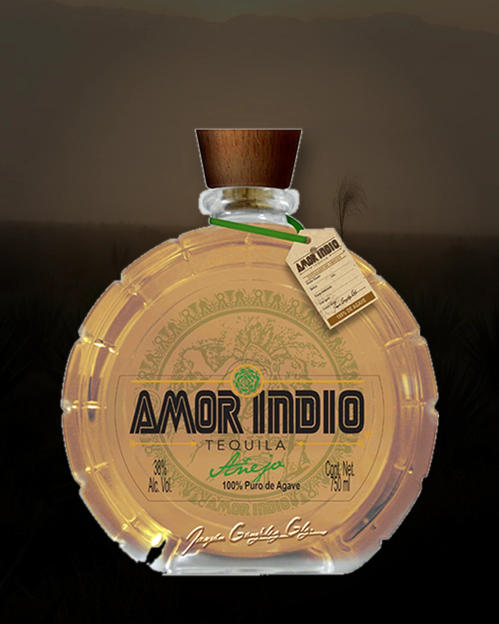Amor Indio Tequila Añejo bottle