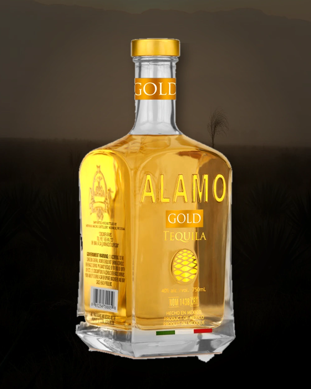 Alamo Gold Tequila bottle