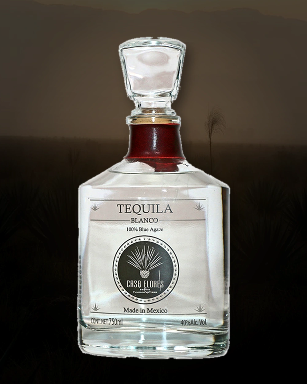 Casa Flores Tequila Blanco bottle