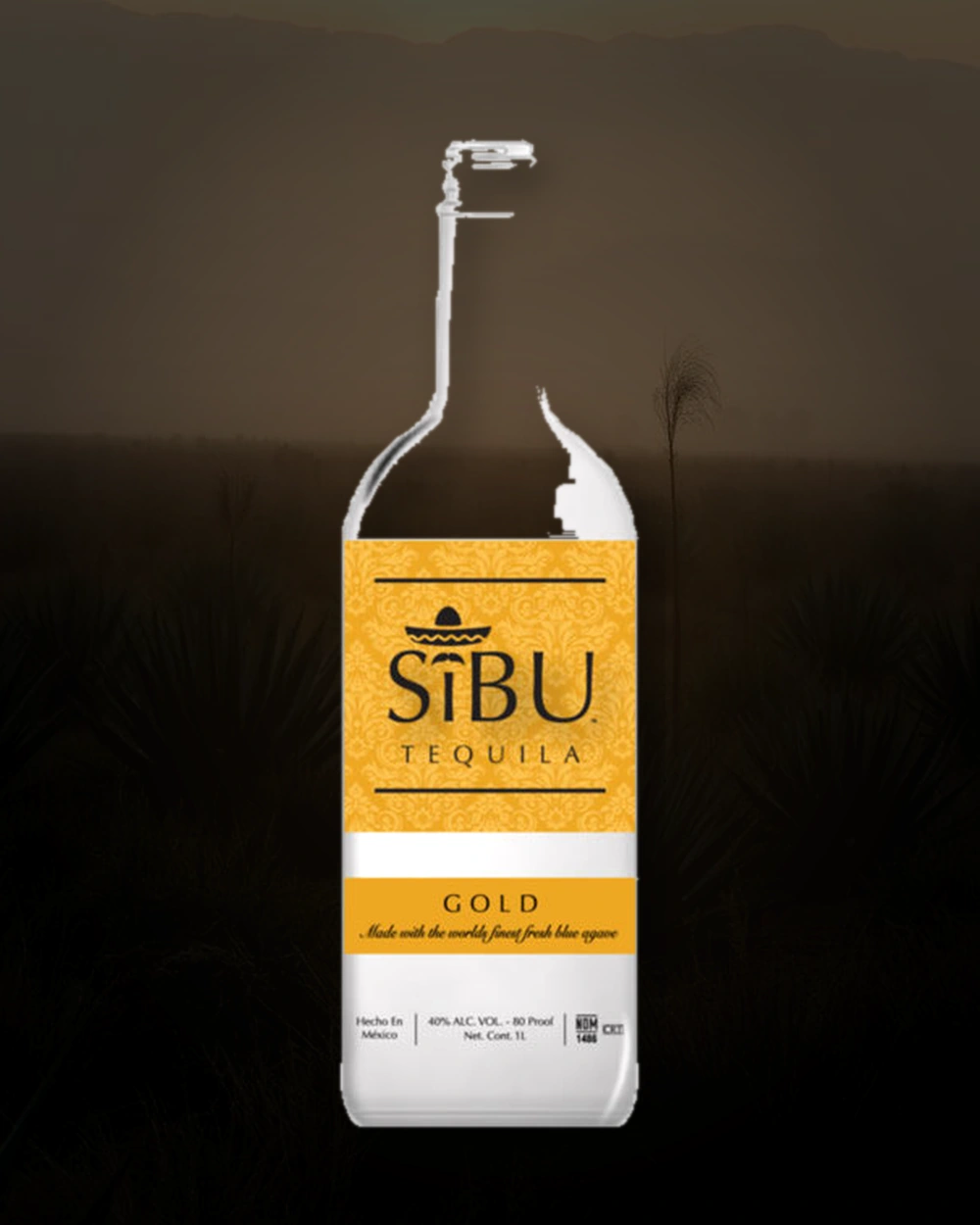 SiBU Tequila Gold bottle