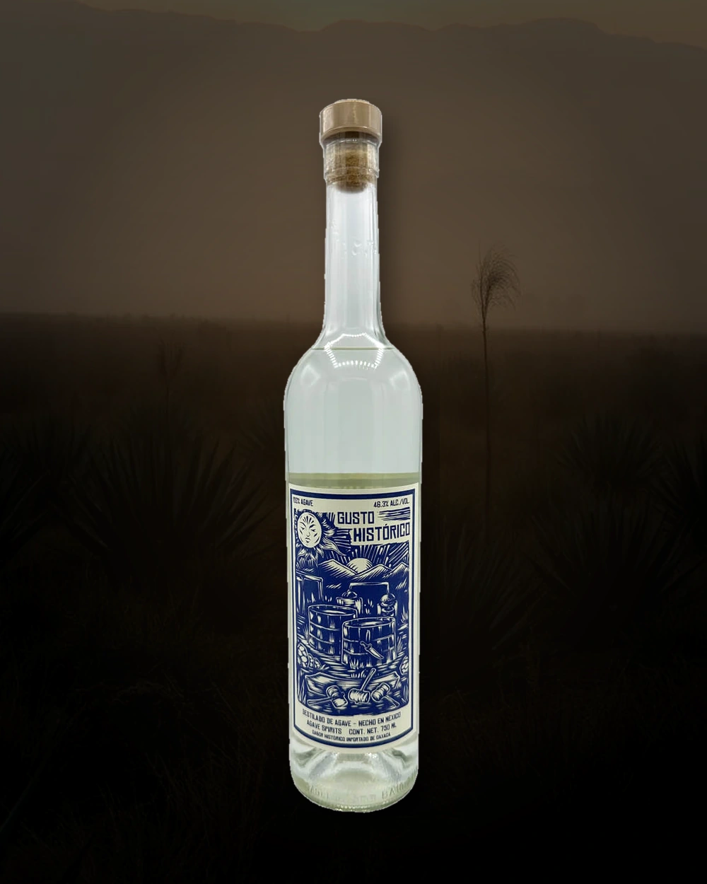 Gusto Historico Cuixe con Espadin de Milpa – Santos bottle