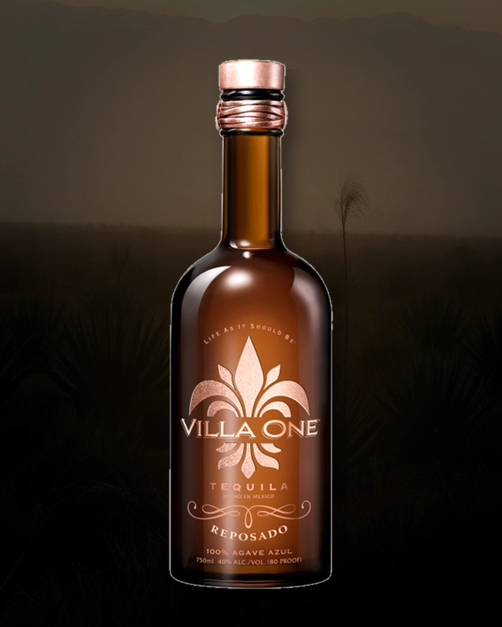 Villa One Tequila Reposado bottle