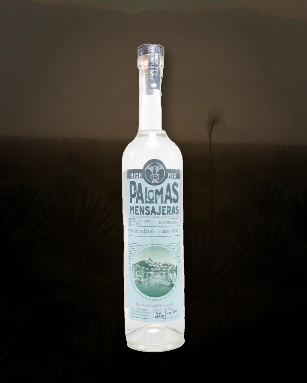 Palomas Mensajeras Azul bottle