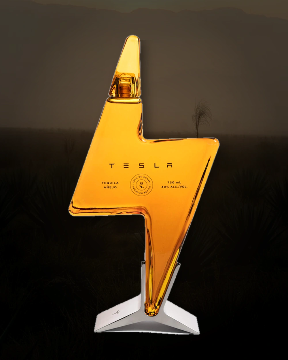 Tesla Tequila Añejo bottle