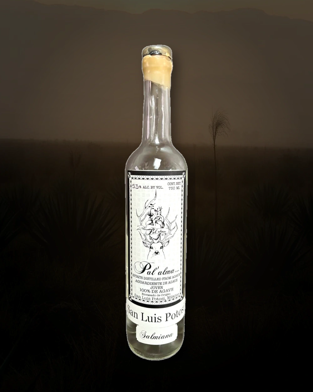 Pal’alma San Luis Potosi Cuerno, Blanco, Chino, Verde, Bronco bottle