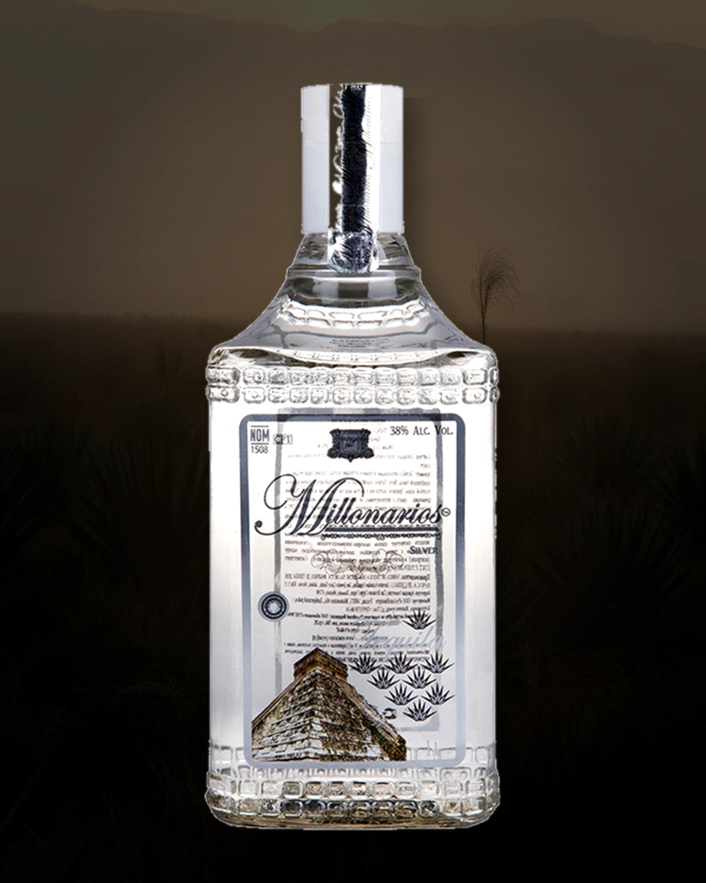 Tequila Millonarios Silver bottle