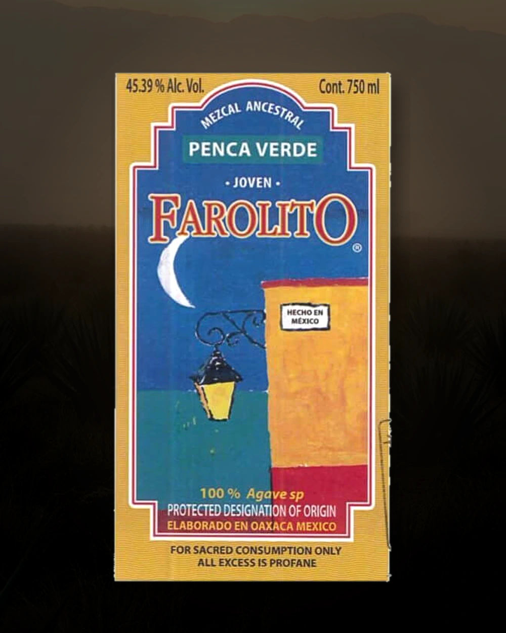 Farolito Penca Verde bottle