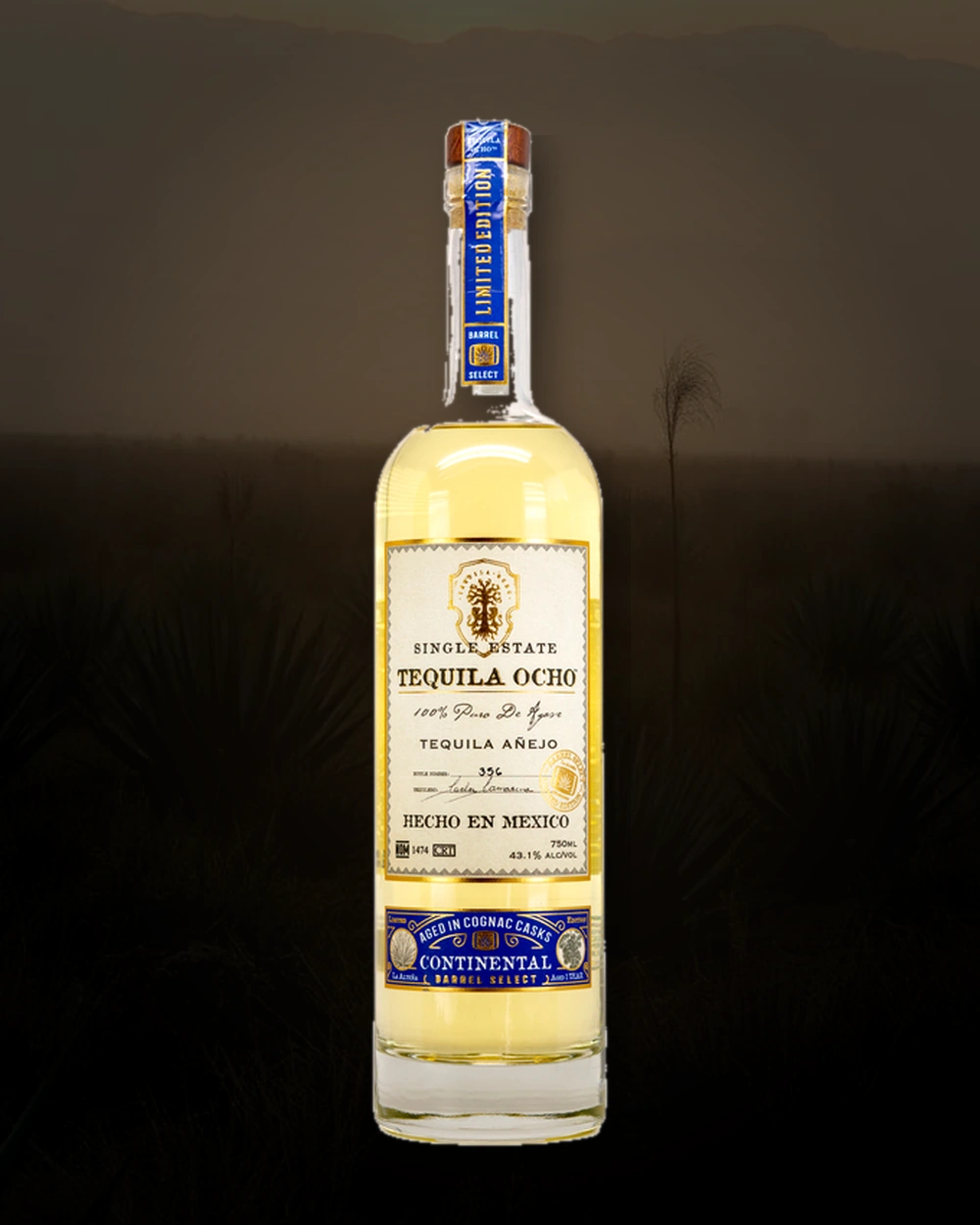 Ocho Tequila Añejo Continental Barrel Select bottle