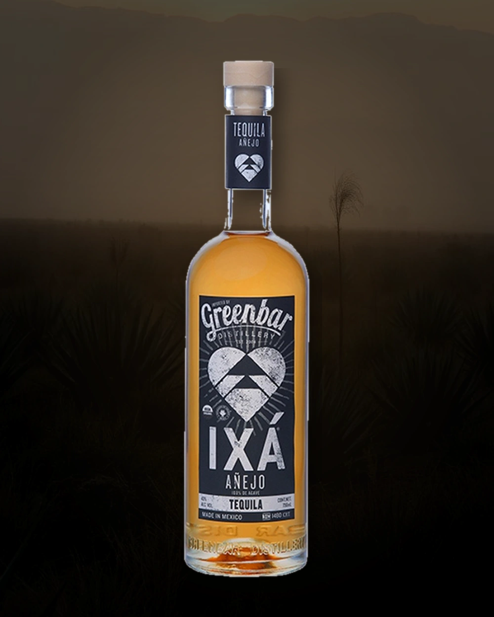 IXA Organic Añejo Tequila bottle
